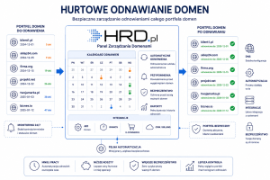 Hurtowe odnawianie domen i automatyczne zarządzanie terminami odnowień