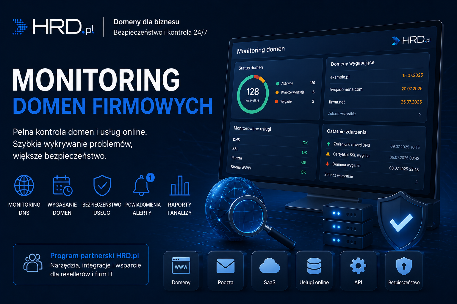 Monitoring domen firmowych i bezpieczeństwo usług online
