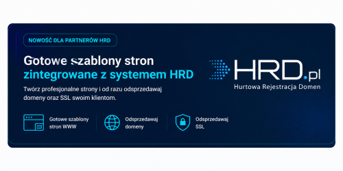 Gotowe szablony stron HRD do sprzedaży domen i certyfikatów SSL