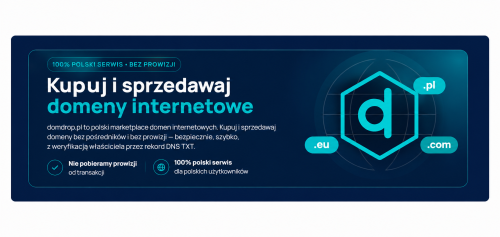 Domdrop.pl – polski marketplace do kupna i sprzedaży domen internetowych bez prowizji