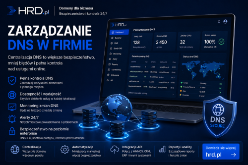 Zarządzanie DNS w firmie i bezpieczeństwo usług online