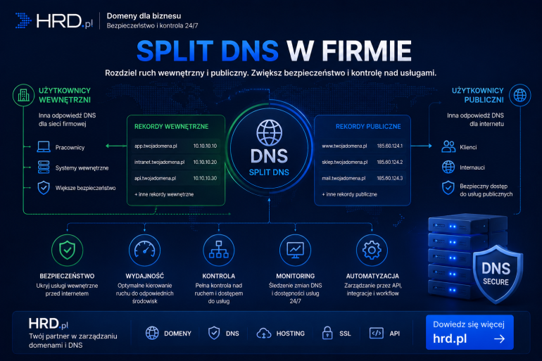 Split DNS w firmie i bezpieczeństwo infrastruktury online