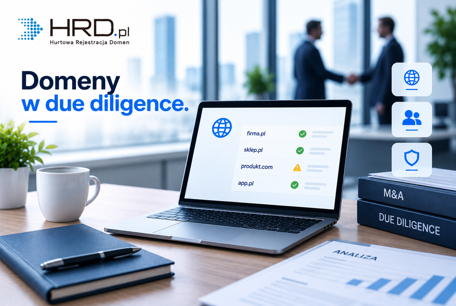 Domeny firmy w due diligence przed przejęciem przedsiębiorstwa